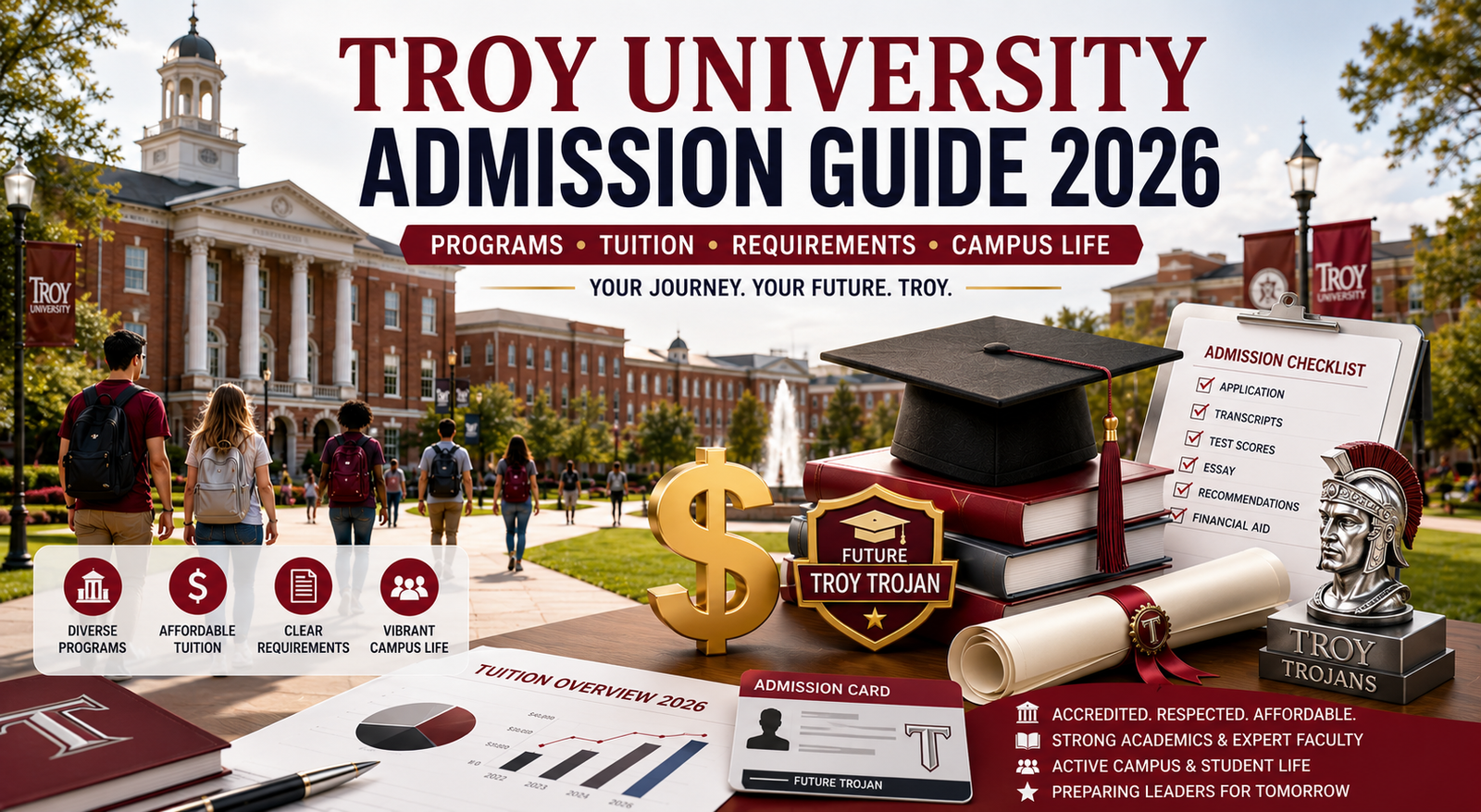 Troy University Admission Guide 2026: Programs, Tuition, Requirements and Campus Life
